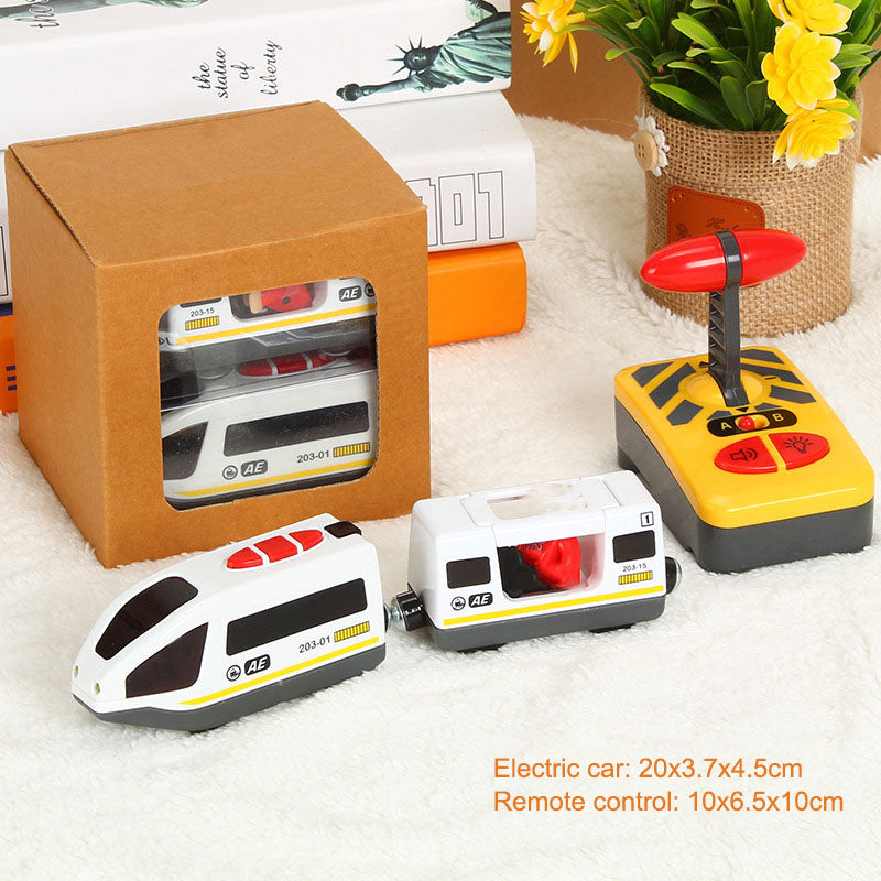 mini rc car Remote Control RC Electric Small Train Toys Set small trains toy Connected with Wooden Railway Track Interesting toy