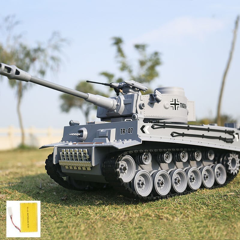 German Tiger 2A6 Battle Simulation Army Military RC Tank 1:18 2.4G Remote Control Tank With Smoke&Sound&BB Bullet&Light Function