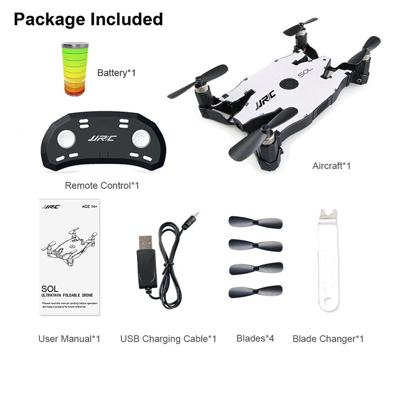 JJRC H49 Wifi FPV Mini Selfie Drone HD Camera Auto Foldable Arm RC Quadcopter Helicopter Christmas Gift Kid VS H37 E57