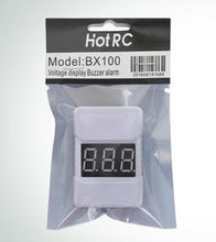 HotRc BX100 1-8S Lipo Battery Voltage Tester/ Low Voltage Buzzer Alarm/ Battery Voltage Checker with Dual Speakers