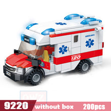 GUDI Block Legoingly City Fire Station Ambulance Plane Car Building Blocks Bricks Kits Assembled Educational Toys For Children