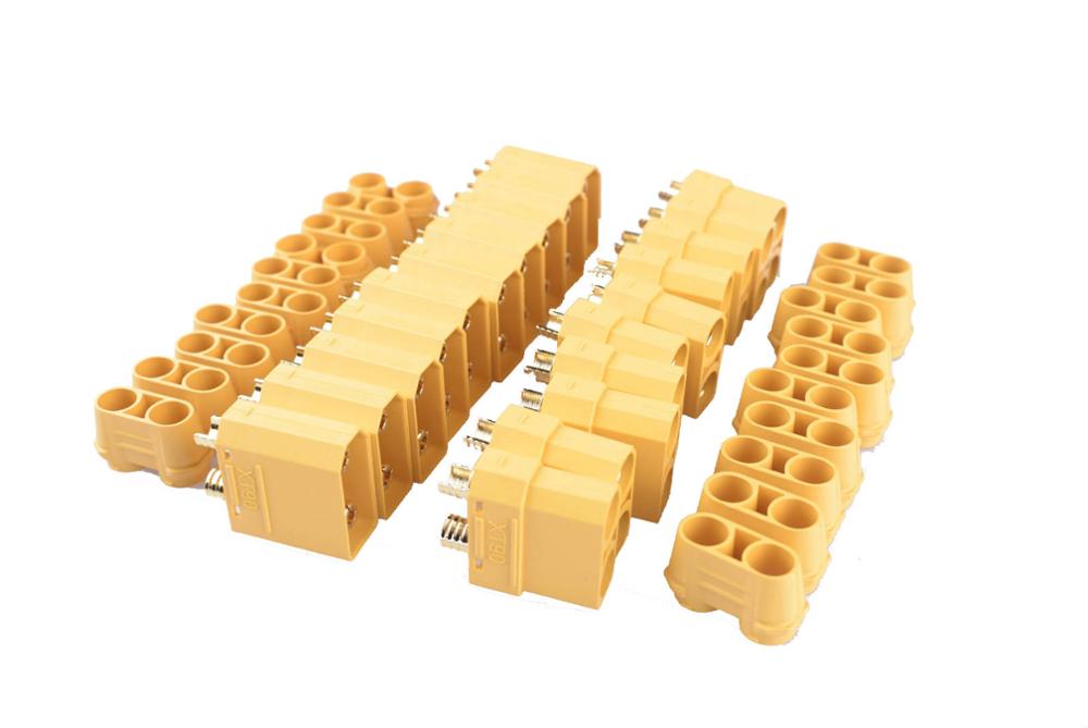 10 pairs 20pcs Amass XT90-S Anti-Spark XT90 Deans Male Female Bullet Connectors Plugs with cover cap for RC drones trains boats