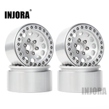 INJORA 4Pcs Aluminum Alloy 1.9 Beadlock Wheels Rims for 1/10 RC Crawler Axial SCX10 SCX10 II 90046 Traxxas TRX4 D90