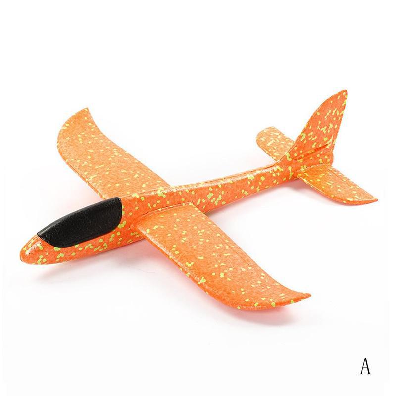 48CM Hand Throw Foam Plane Toys Outdoor Launch Glider airplane Kids Gift Toy Free Fly Plane Toys Puzzle Model Jouet