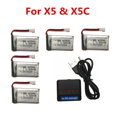 3.7V 800mAh 25C Battery for SYMA X5 X5C X5S X5SW X5HW X5HC X5UC X5UW For RC Drone Quadcopter Spare Bettery Parts 3.7 v 902540 #4
