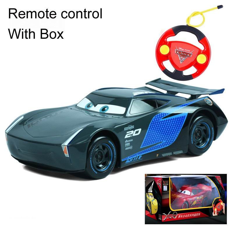 Original Disney Pixar Cars 22cm Remote Control Lighting McQueen Cars Jackson Storm Car Cruz Ramirez for Toys Kids Birthdays Gift
