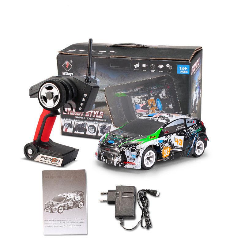 RCtown Wltoys K989 1/28 2.4G 4WD Brushed RC Remote Control Rally Car RTR with Transmitter