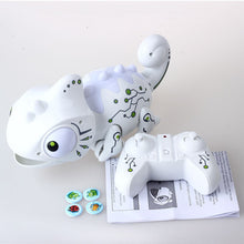 RC Robot Dinosaur Chameleon Pet dragon With Changeable Light Remote Control Electronic Model Animal Funny Gift Toys For Children