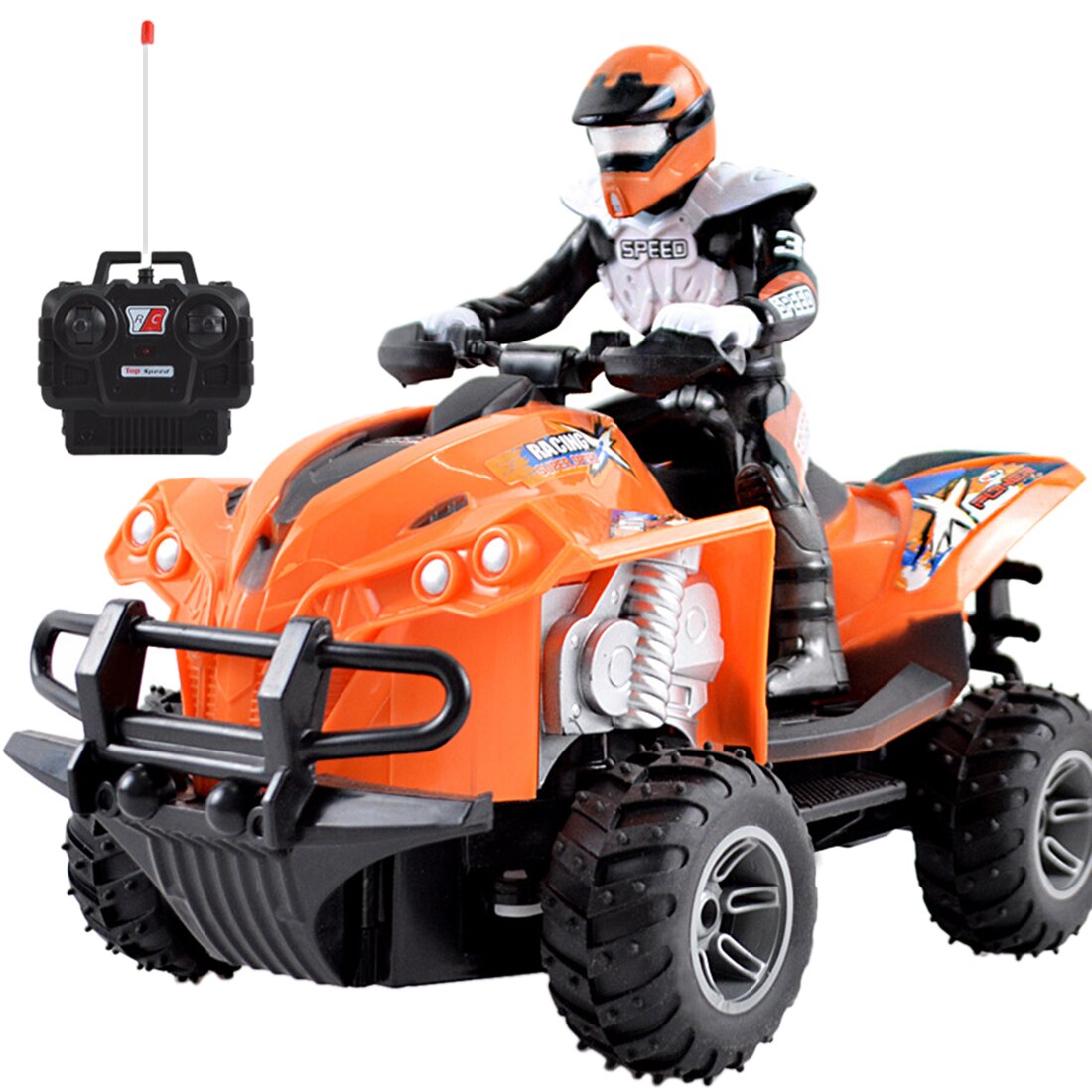 Children Boys Toy Remote Control Toys Motocross Boy Girl Four-wheeled RC Motorcycle Cool Toy Car Toys & Hobbies EU Plug Orange