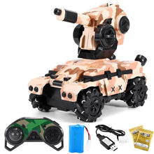 2020 NEW RC tank 2.4G 4WD can fire water bombs RC tank drift horizontal movement 360 ° rotating rc boy toys for kids children