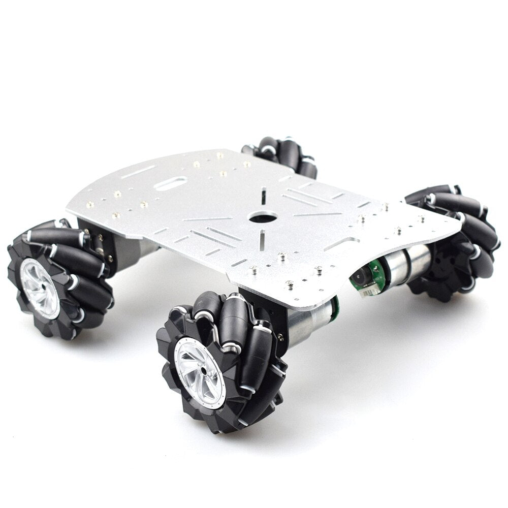 Moebius 4WD 80mm Mecanum Wheel Robot Car Chassis Kit with DC 12V Encoder Motor for Arduino Raspberry Pi DIY Project STEM Toy