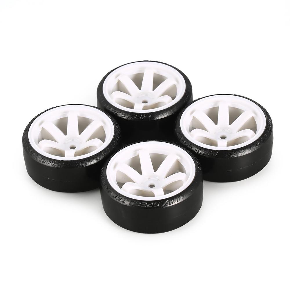 4Pcs RC Drifting Car Tire Set Hard Plastic Hard Tyre Set for Traxxas HSP Tamiya HPI On-road Vehicle Drifting RC Car Toys Parts