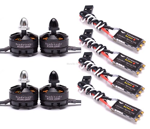 RS2205 2205 2204 2300KV CW / CCW Brushless Motor FVT LittleBee SPRING 20A BLHeli_S for FPV Martian QAV210 Chameleon