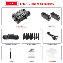 Newest KF607 Quadcopter with Wifi FPV 1080P 4K HD Dual Camera Optical Flow Selfie Drone Foldable Mini Dron VS SG106 visuo xs816