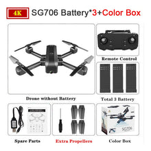 SG706 drone 4K WiFi 1080p dual camera quadcopter optical flow stability height RC helicopter RC toy drone with camera VS XS812