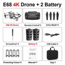 E68 drone HD wide angle 4K WIFI 1080P FPV drone video live recording Quadcopter height to maintain drone cameraVS e58 drone