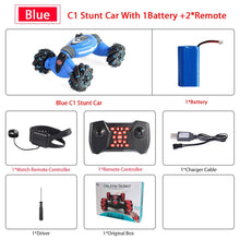 Remote Control Stunt Car Gesture Induction Twisting Off-Road Vehicle Light Music Drift Dancing Side Driving RC Toy Gift for Kids