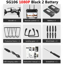 SG106 Drone with Dual Camera 1080P 720P 4K WiFi FPV Real Time Aerial Video Wide Angle Optical Flow RC Quadcopter Helicopter Toys