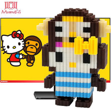 MUMUELI Mini Cute Cat Assembly DIY Anime Figure 3D Building Model Kit Blocks Crafts for Girl Children Kids Resin Toys DTSET-1