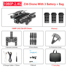 ZWN Z36 GPS Quadcopter With 720P 1080P 4K HD Camera Rc Helicopter GPS Fixed Point WIFI FPV Drone Follow Me Mode vs SG900-S E520S