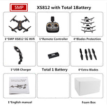 VISUO XS812 GPS Drone with 4K Camera 5G FPV RC Helicopter Altitude Hold Quadcopter Follow Me Quadrocopter VS SJRC Z5 F11 Dron