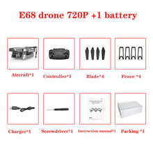 E68 drone HD wide angle 4K WIFI 1080P FPV drone video live recording Quadcopter height to maintain drone cameraVS e58 drone