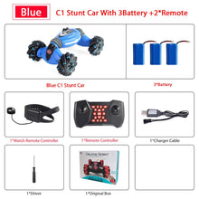 Remote Control Stunt Car Gesture Induction Twisting Off-Road Vehicle Light Music Drift Dancing Side Driving RC Toy Gift for Kids