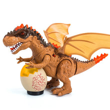 Infrared RC Dinosaur Toys Remote Control tyrannosaurus Shaking Head Flash Eyes Eggs Walking Spray Dino RC Toys For Children
