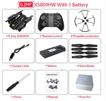 VISUO XS809S XS809HW Foldable Selfie Drone with Wide Angle 0.3MP/2MP HD Camera Quadcopter WiFi FPV RC Helicopter Mini Dron