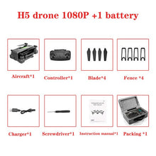 Drone 4k HD wide-angle camera 1080p WIFI FPV height can keep sailing for 20 minutes VR mode Quadcopter H5 drone VS E520S drone