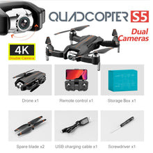 S5 4K Dual Camera Quadcopter Drone With Camera Foldable Quadcopter With Optical-Flow Adjustable Angle Camera RC Helicopter Toy
