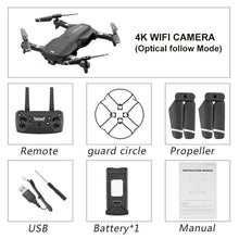 Drone 4K RC Quadcopter With Camera Foldable FPV Wifi Wide Angle High Hold RC Helicopter Selfie Drone Kid's Toys