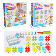 Creative Kids Electric Drill Nut Assembled Match Tool DIY Model Kit Building Educational Blocks Sets Toys For Boys Children Gift