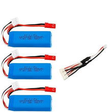 7.4V 450mAh Lipo Battery and USB Charger for WLtoys K969 K979 K989 K999 P929 P939 RC Car Parts 2s 7.4v Battery 3pcs