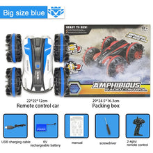 360 Rotate Remote Control Car RC Stunt Car 2 Sides Waterproof Driving on Water and Land Amphibious Electric Toys for Children