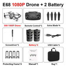 E68 drone HD wide angle 4K WIFI 1080P FPV drone video live recording Quadcopter height to maintain drone cameraVS e58 drone