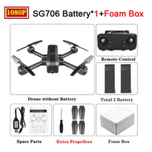 SG706 drone 4K WiFi 1080p dual camera quadcopter optical flow stability height RC helicopter RC toy drone with camera VS XS812
