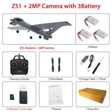 RC Airplane Plane Z51 with 2MP HD Camera or No Camera 20 Minutes Fligt Time Gliders With LED Hand Throwing Wingspan Foam Plane