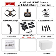 VISUO XS812 RC GPS Drone with 4K HD Camera 5G WIFI Altitude Hold RC Drone GPS Quadcopter RC Helicopter VS SG900-S SJRC Z5 Dron