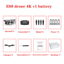 E68 drone HD wide angle 4K WIFI 1080P FPV drone video live recording Quadcopter height to maintain drone cameraVS e58 drone