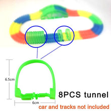 Racing Bend Rail Track Led Electronic Flash Light Car DIY Toy Kids Gift Railway Magical Glowing Flexible Track Car Toys Children