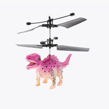 Mini RC Drone Dinosaur Helicopter Toys Simulation Dinosaurs RC Animal Robot With Flashing LED Light Hand Flying Toys Kids
