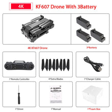 Newest KF607 Quadcopter with Wifi FPV 1080P 4K HD Dual Camera Optical Flow Selfie Drone Foldable Mini Dron VS SG106 visuo xs816