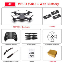 Visuo XS816 Drone with 50 Times Zoom WiFi FPV 1080P or 4K Dual Camera Optical Flow Quadcopter Foldable Selfie Dron VS SG106