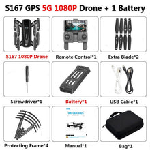 S167 GPS Drone With Camera 5G RC Quadcopter Drone 4K WIFI FPV Foldable Off-Point Flying Gesture Photos Video Helicopter Toy