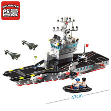Sluban Model Building Blocks Navy Submarine Military Ship Plane Aircrafted Carrier Warship Battle Cruiser Frigate Toys