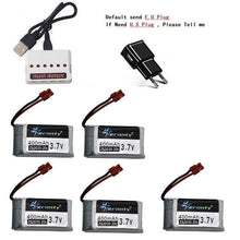 3.7V 400mah Battery and 6-Port Charger For SYMA X15 X5A-1 X15C X15W H31 X4 H107 KY101 E33C E33 U816A V252 H6C RC Spare Parts