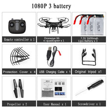 RC Drone Quadcopter With 1080P Wifi FPV Camera RC Helicopter 20-25min Flying Time Professional Dron 720p Quadcopter Drone