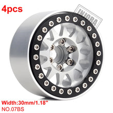 INJORA 4PCS Metal 1.9 Beadlock Wheel Rim 12-Spoke Wheel Hub for 1:10 RC Crawler Axial SCX10 II 90046 Traxxas TRX-4 Tamiya MST