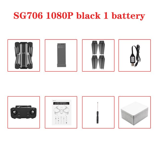 SG706 drone 4K WiFi 1080p dual camera quadcopter optical flow stability height RC helicopter RC toy drone with camera